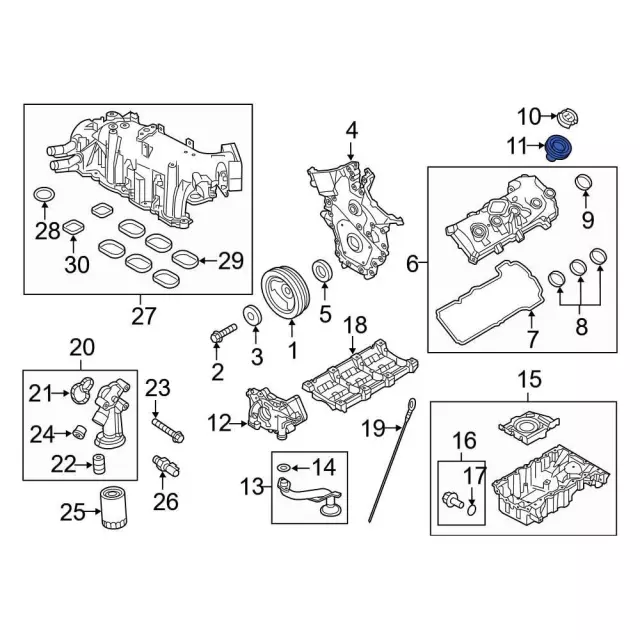 Engine Oil Filler Tube - Ford (BL3Z-6763-B) - view 11
