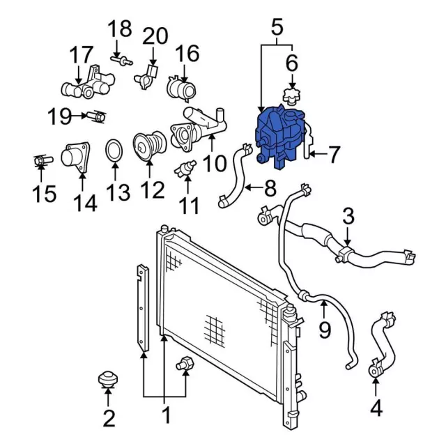 Engine Coolant Reservoir - Ford (BL8Z-8A080-A) - view 5