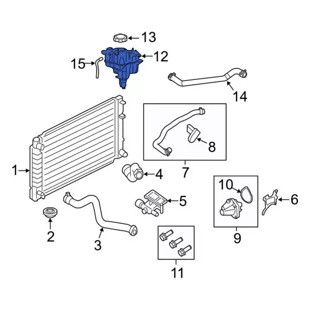Engine Coolant Reservoir - Ford (BL8Z-8A080-A) - view 6