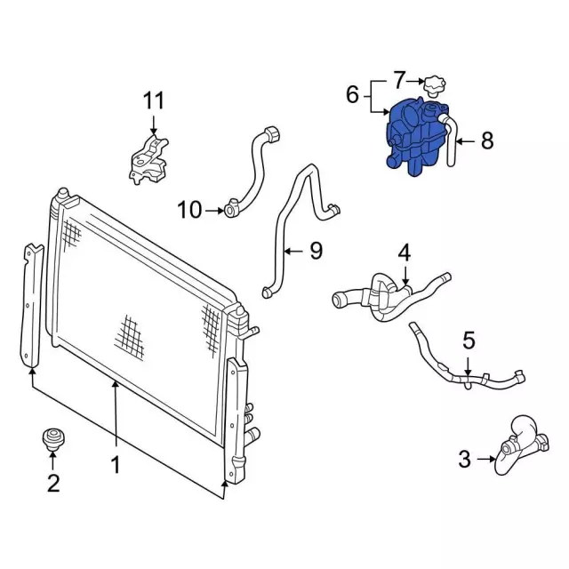 Engine Coolant Reservoir - Ford (BL8Z-8A080-A) - view 9