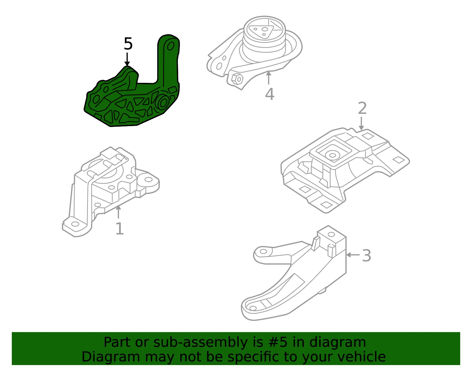 Engine Mount Bracket - Mazda (BP4S-39-010E) - view 3