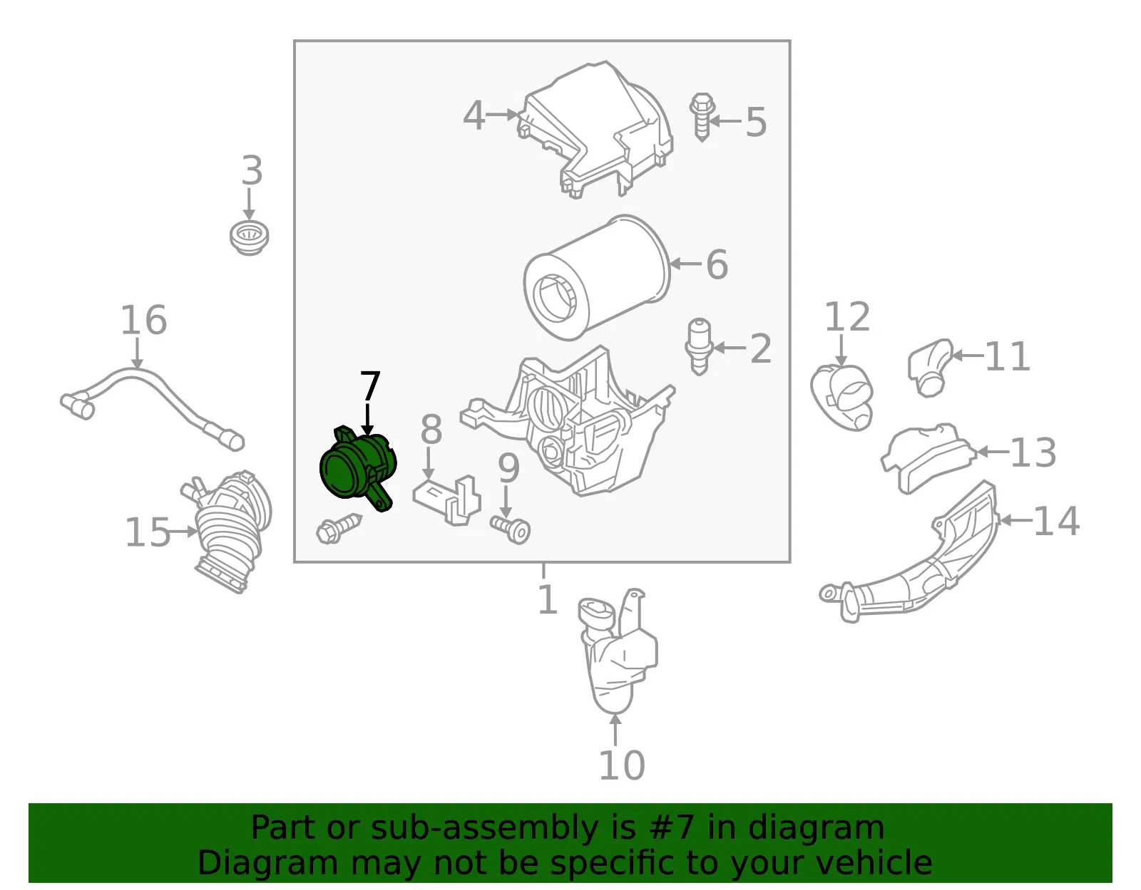 Engine Air Intake Hose - Ford (BV6Z-9B642-A) - view 7