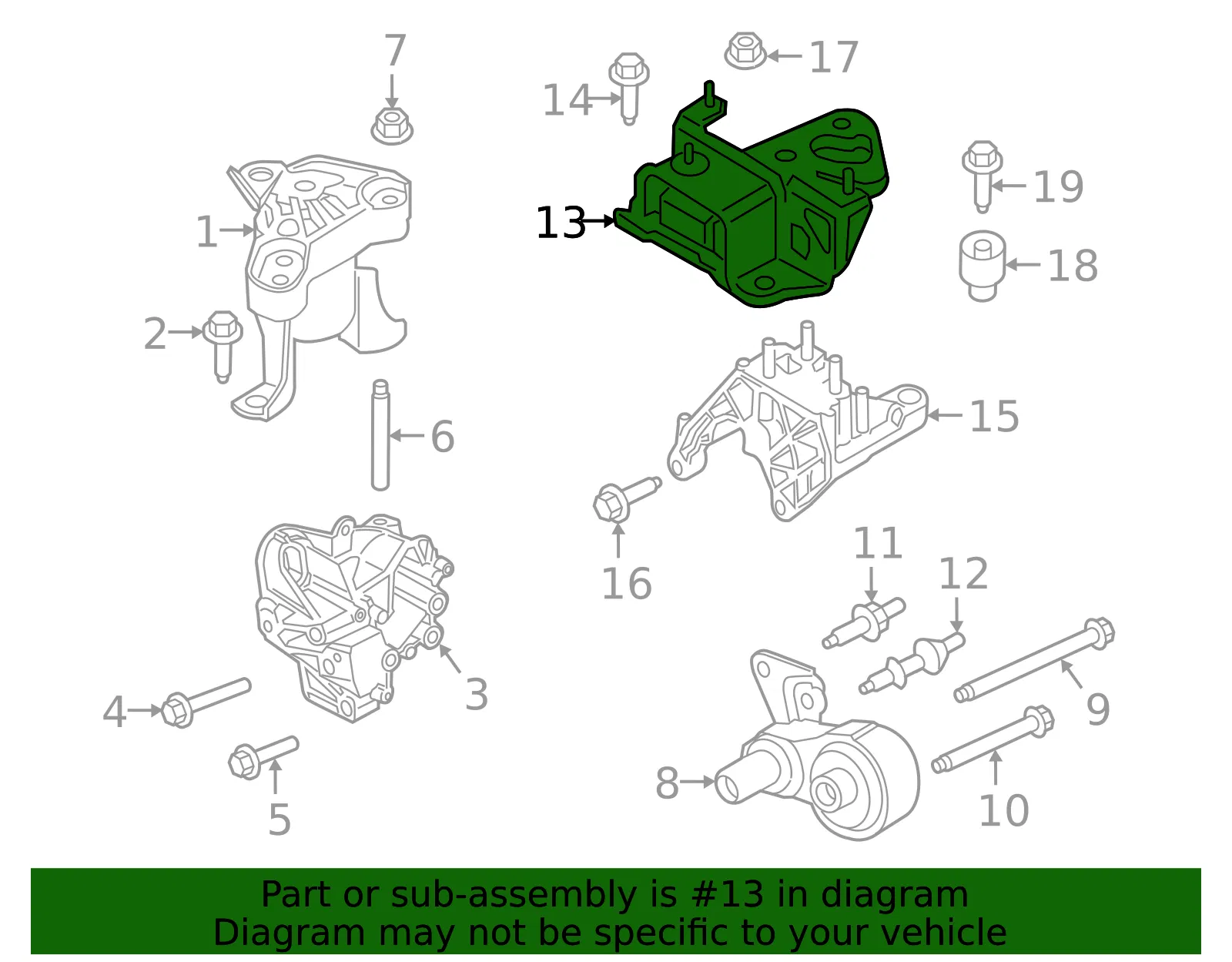 Engine Mount Bracket - Ford (C1BZ-6068-C) - view 10