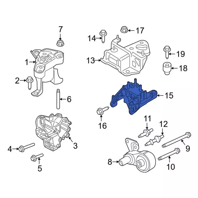 Engine Mount Support Bracket - Ford (C1BZ-7M125-A) - view 3