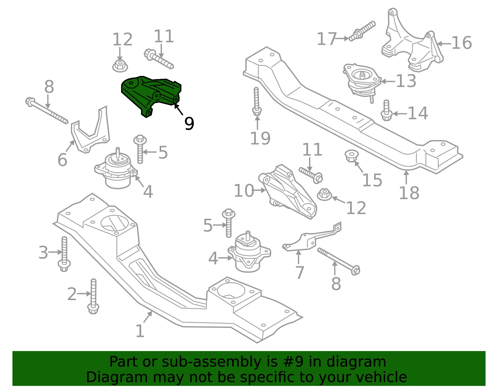 Engine Mount Bracket - Ford (CK4Z-6028-C) - view 6