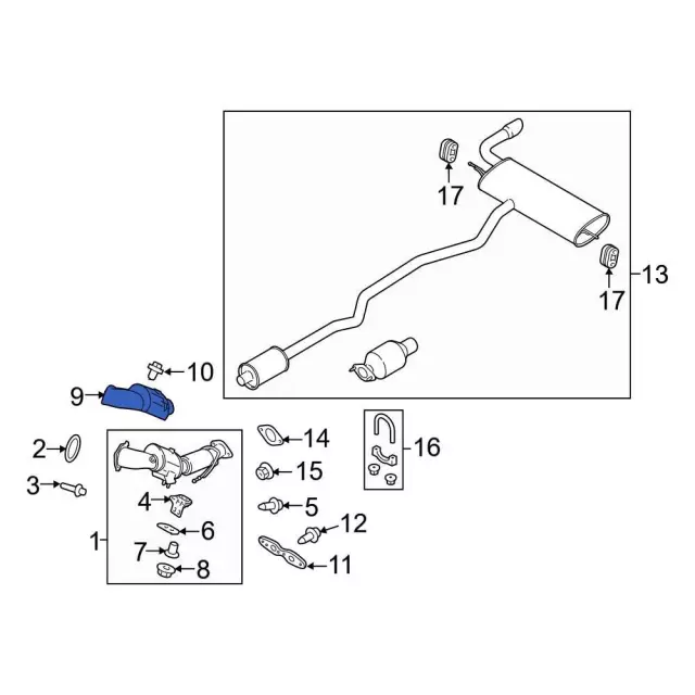 Catalytic Converter Heat Shield - Ford (CV6Z-9N454-B) - view 4