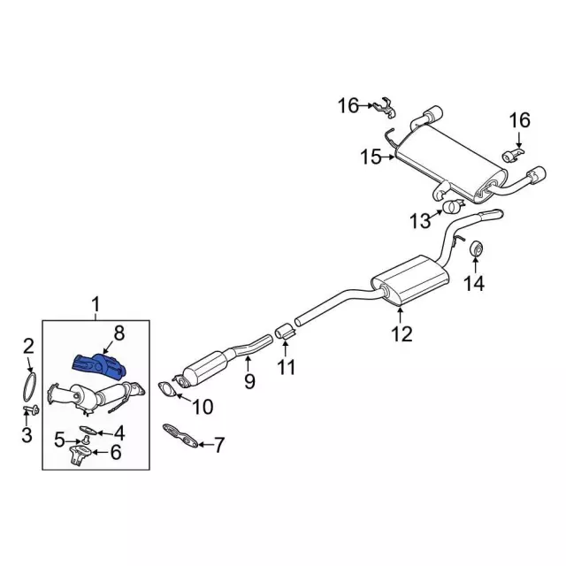 Catalytic Converter Heat Shield - Ford (CV6Z-9N454-B) - view 6