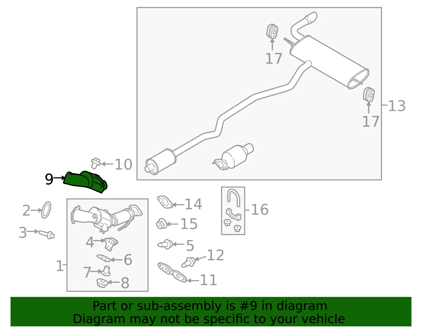 Catalytic Converter Heat Shield - Ford (CV6Z-9N454-B) - view 8