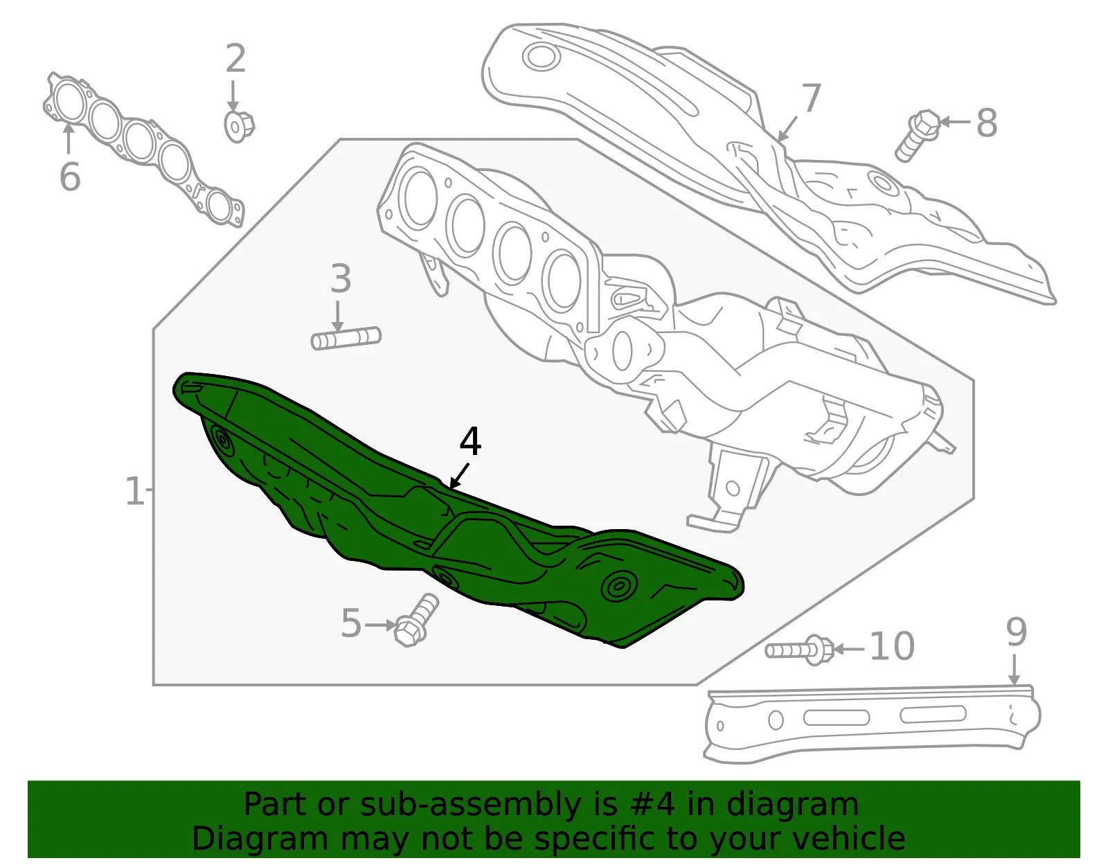 Exhaust Manifold Heat Shield - Mazda (CW01-13-3K0A) - view 2