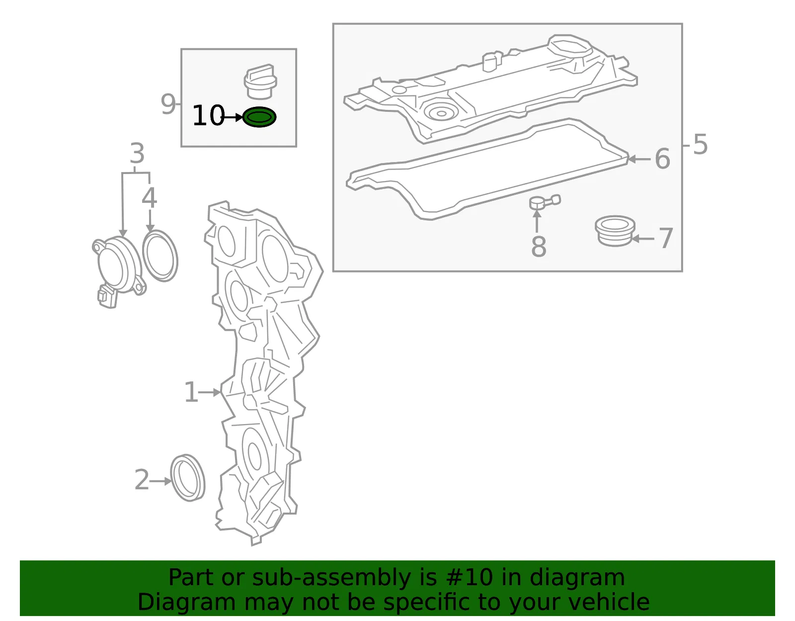 Engine Oil Filler Cap Seal - Mazda (CWJ2-10-252) - view 2