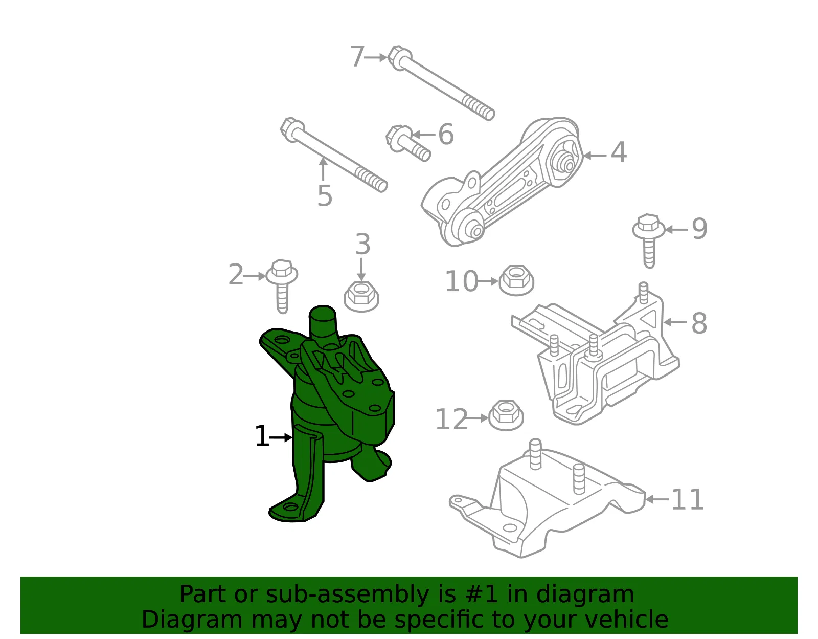 Engine Mount - Mazda (D652-39-060H) - view 3