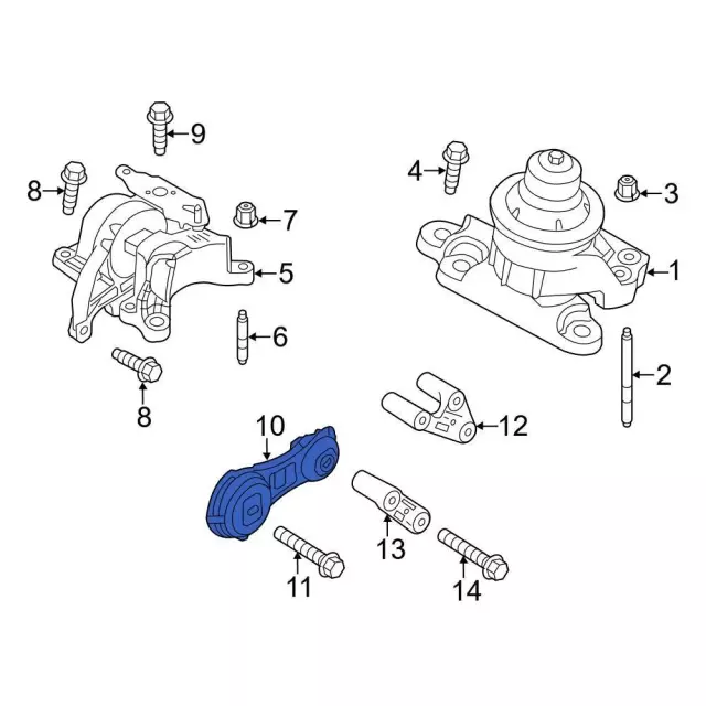 Engine Support Rod - Ford (DB5Z-6068-A) - view 12