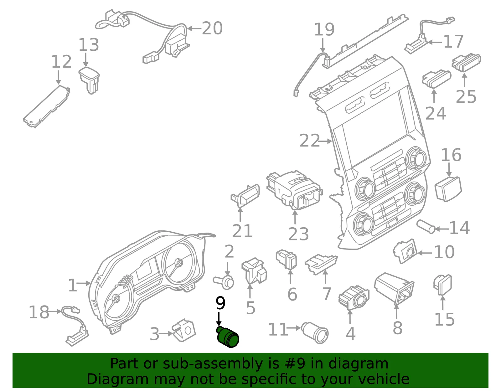 Motorcraft™ Transfer Case Switch - Ford (DMS-14) - view 2
