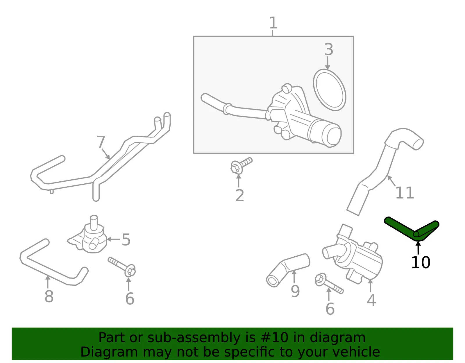 Engine Coolant Hose - Ford (DS7Z-8A577-B) - view 6