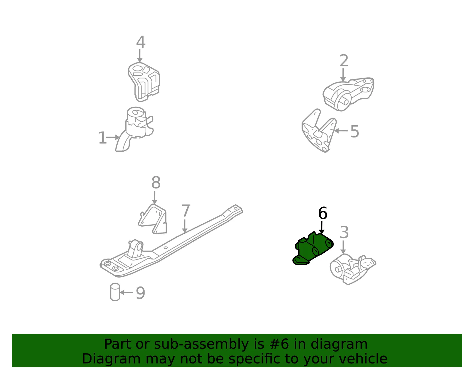 Bracket No 4 Engine - MAZDA (EF9239080) - view 2