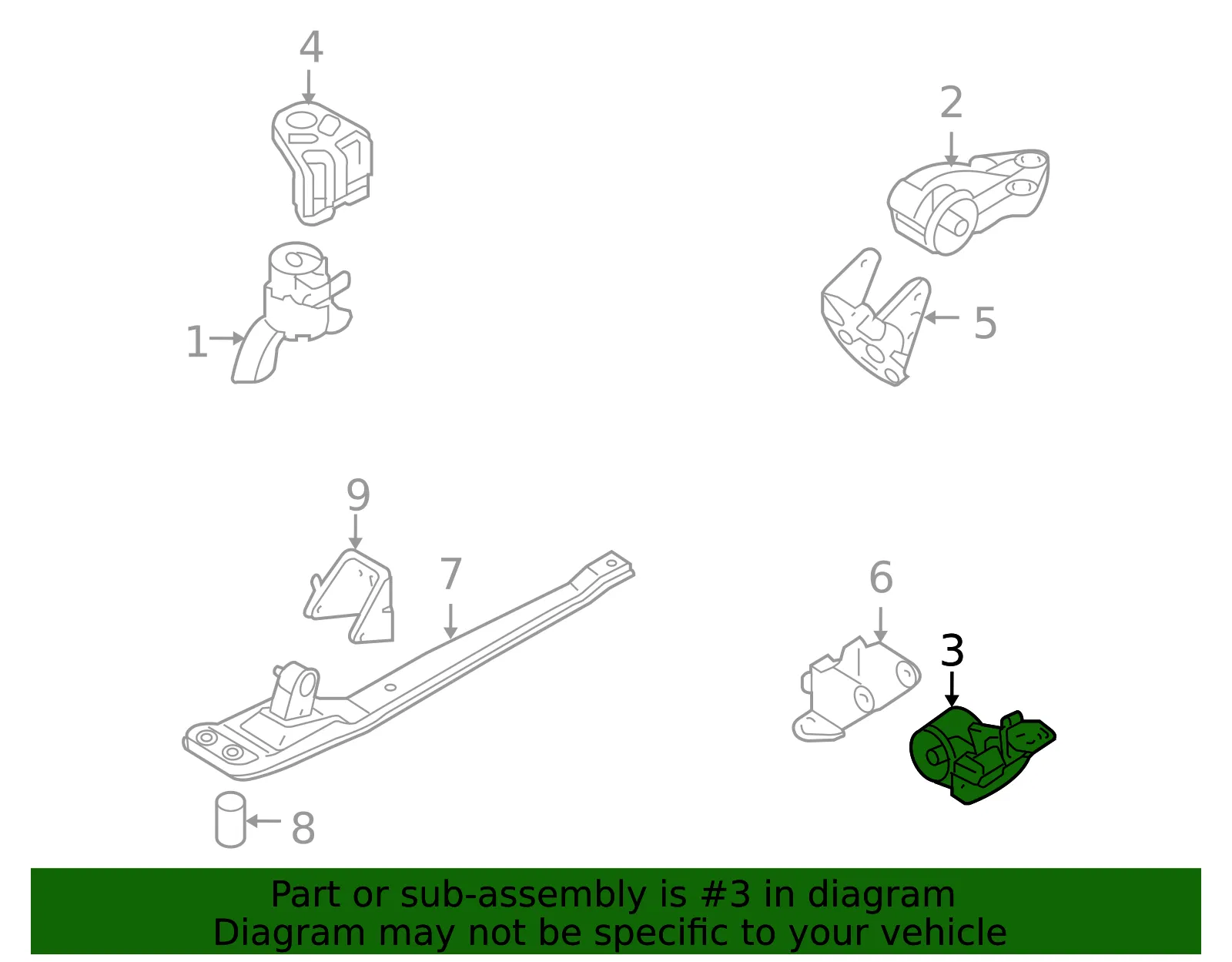 Engine Mount - Mazda (EF95-39-070) - view 3