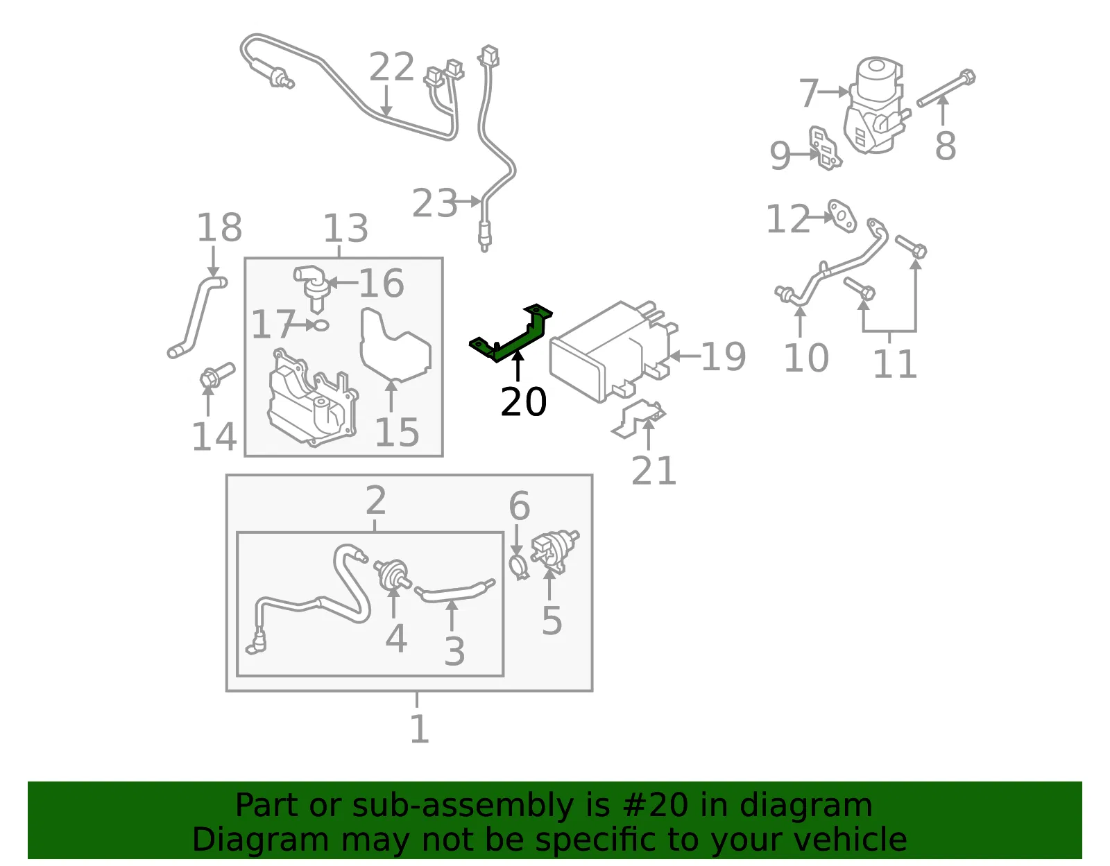Vapor Canister Bracket - Passenger Side (RH) - Mazda (EG21-42-660A) - view 2