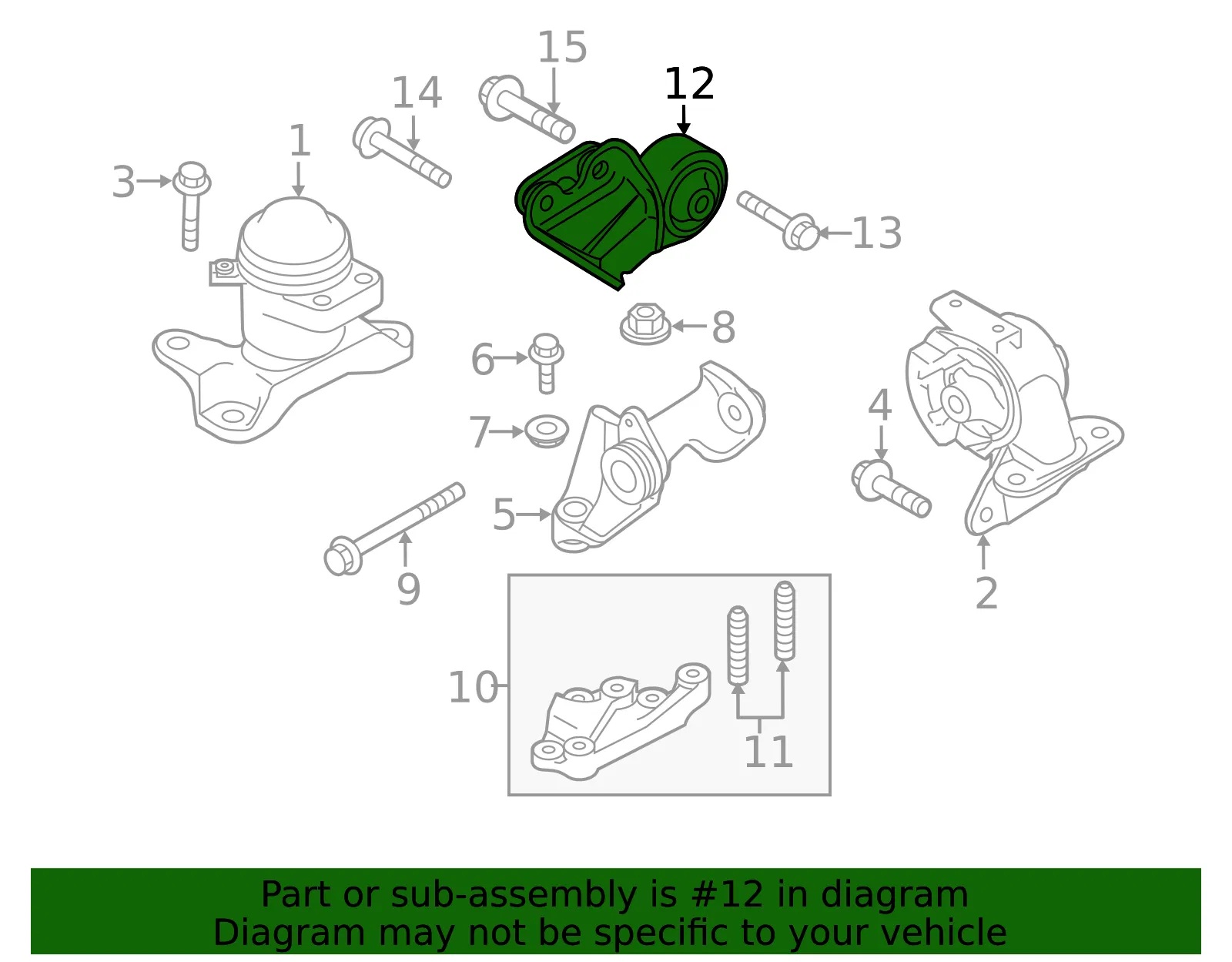 Engine Mount - Mazda (EH48-39-040) - view 3