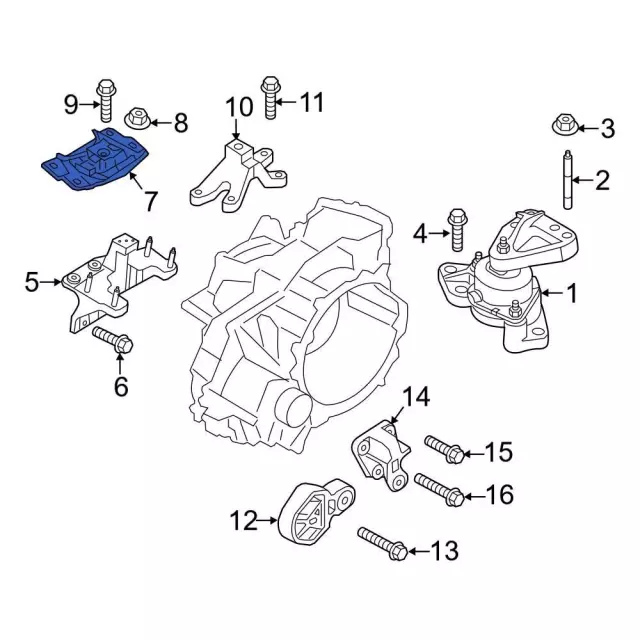 Automatic Transmission Mount Bracket - Ford (FB5Z-6038-E) - view 6