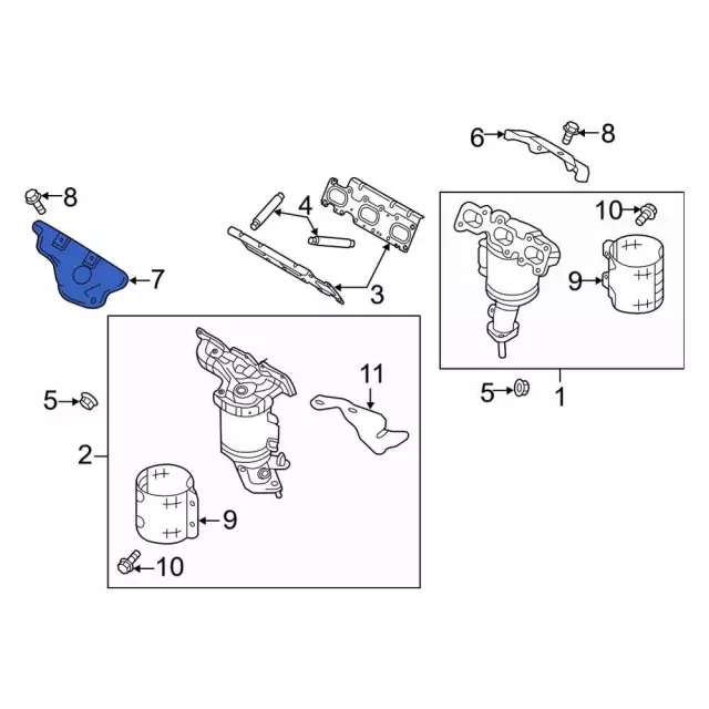 Exhaust Manifold Heat Shield - Ford (FB5Z-9A462-B) - view 10