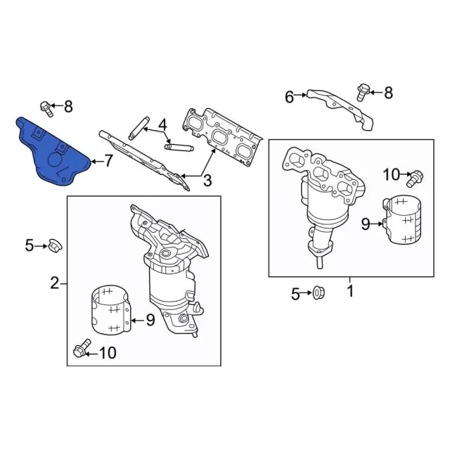 Exhaust Manifold Heat Shield - Ford (FB5Z-9A462-B) - view 7