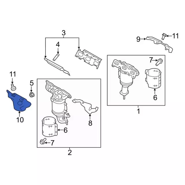 Exhaust Manifold Heat Shield - Ford (FB5Z-9A462-B) - view 8