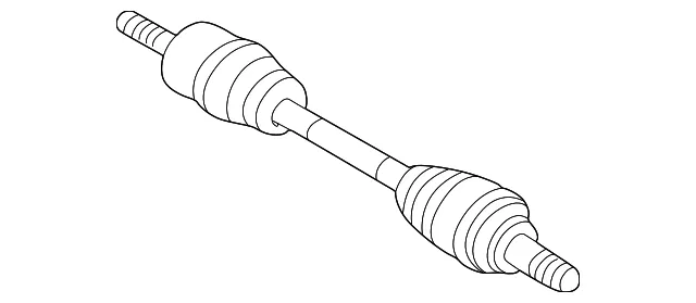 Axle Assembly - Driver's Side (LH) - Mazda (FF05-25-600E)