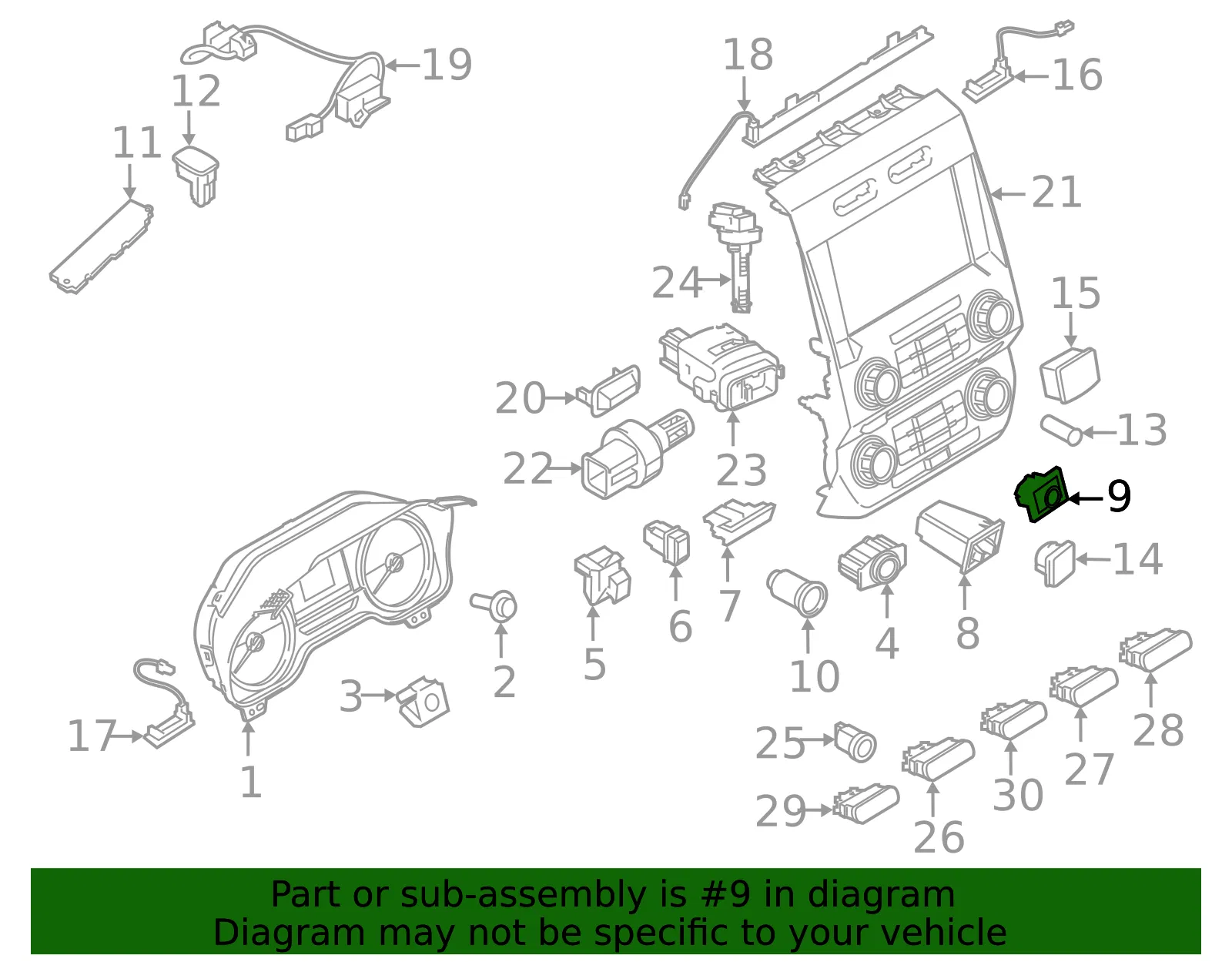 Transfer Case Switch - Ford (FL3Z-14B166-DA) - view 10