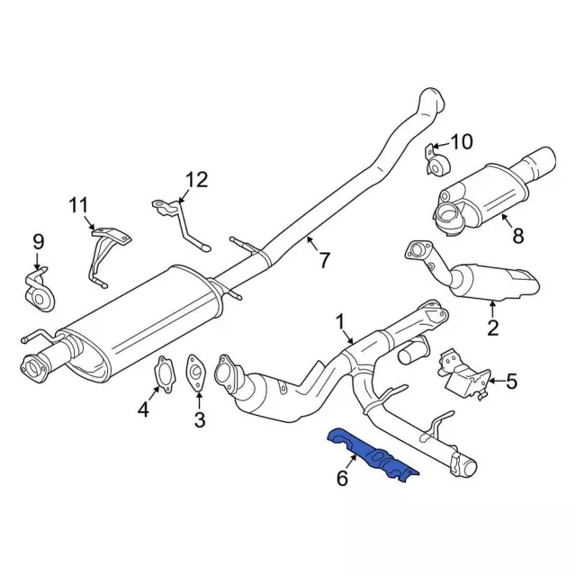 Catalytic Converter Heat Shield - Passenger Side (RH) - Ford (FL3Z-5E258-A) - view 5