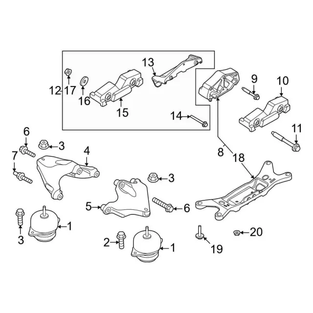 Engine Mount Support Bracket - Ford (FR3Z-6068-B) - view 2