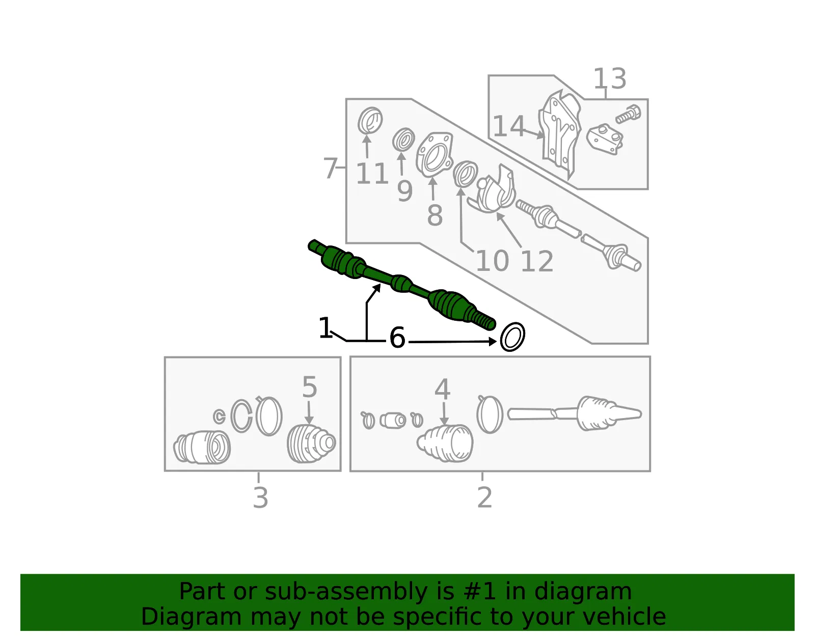 Axle Assembly - Driver's Side (LH) - Mazda (GD66-25-60XR-0A) - view 2