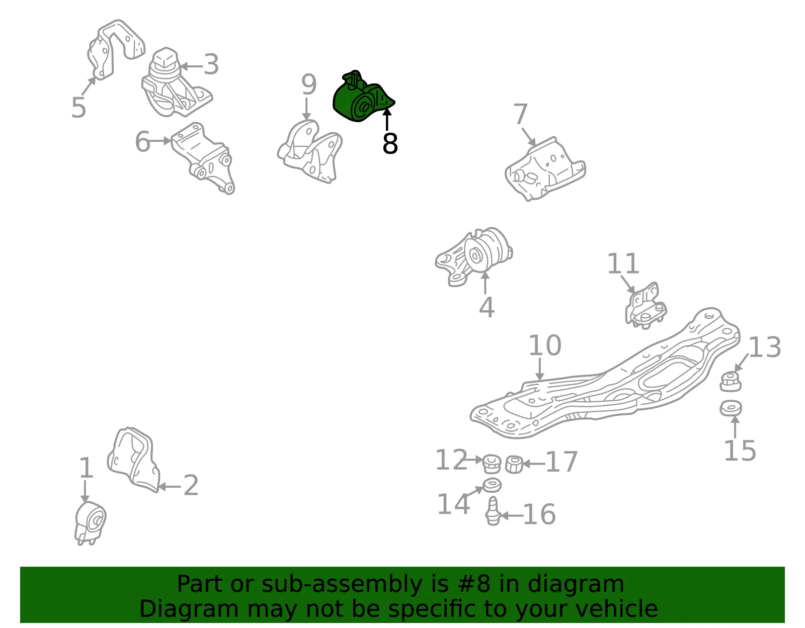 Engine Mount - Mazda (GD7D-39-040B) - view 3