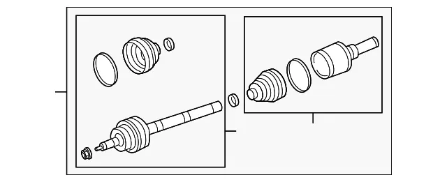 Axle Assembly - Driver's Side (LH) - Ford (GL7Z-3A427-A)