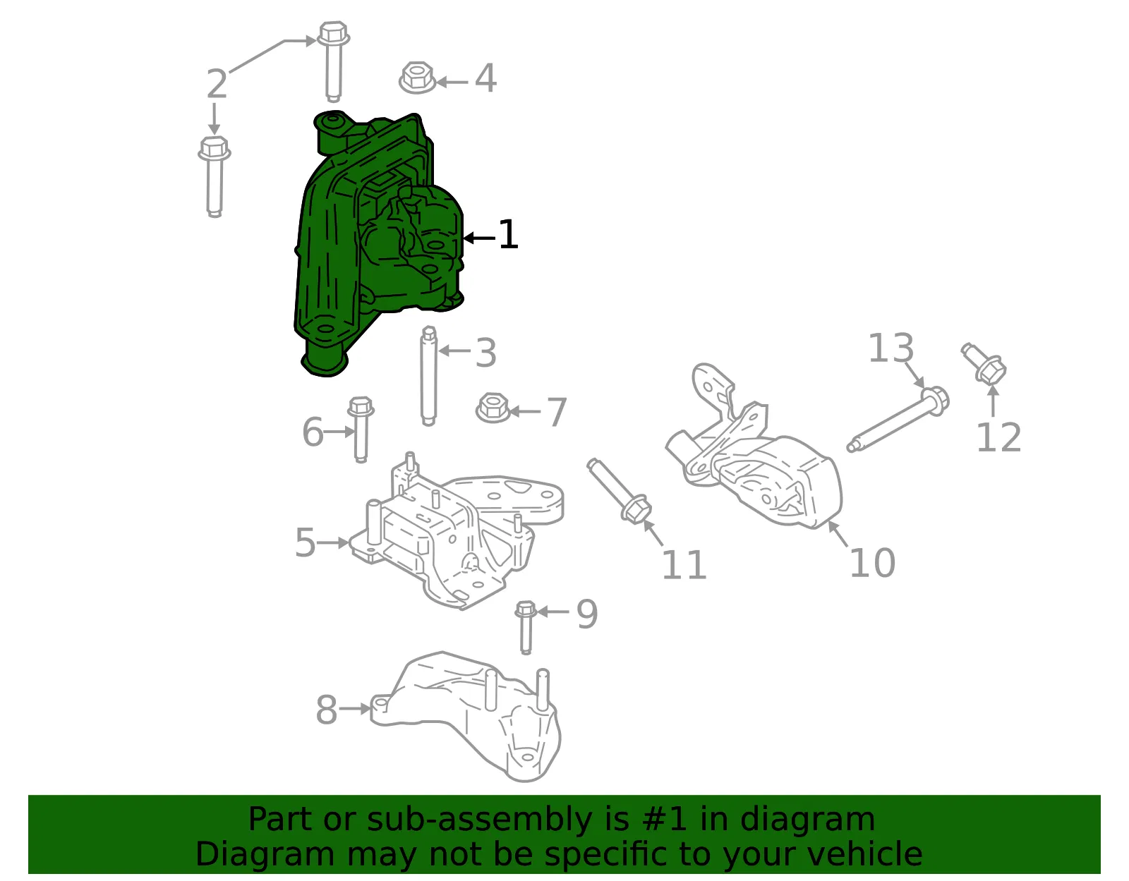 Engine Mount - Ford (GN1Z-6038-M) - view 11