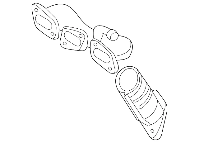 Manifold R  Exh. - Passenger Side (RH) - Mazda (GY01-13-450B)