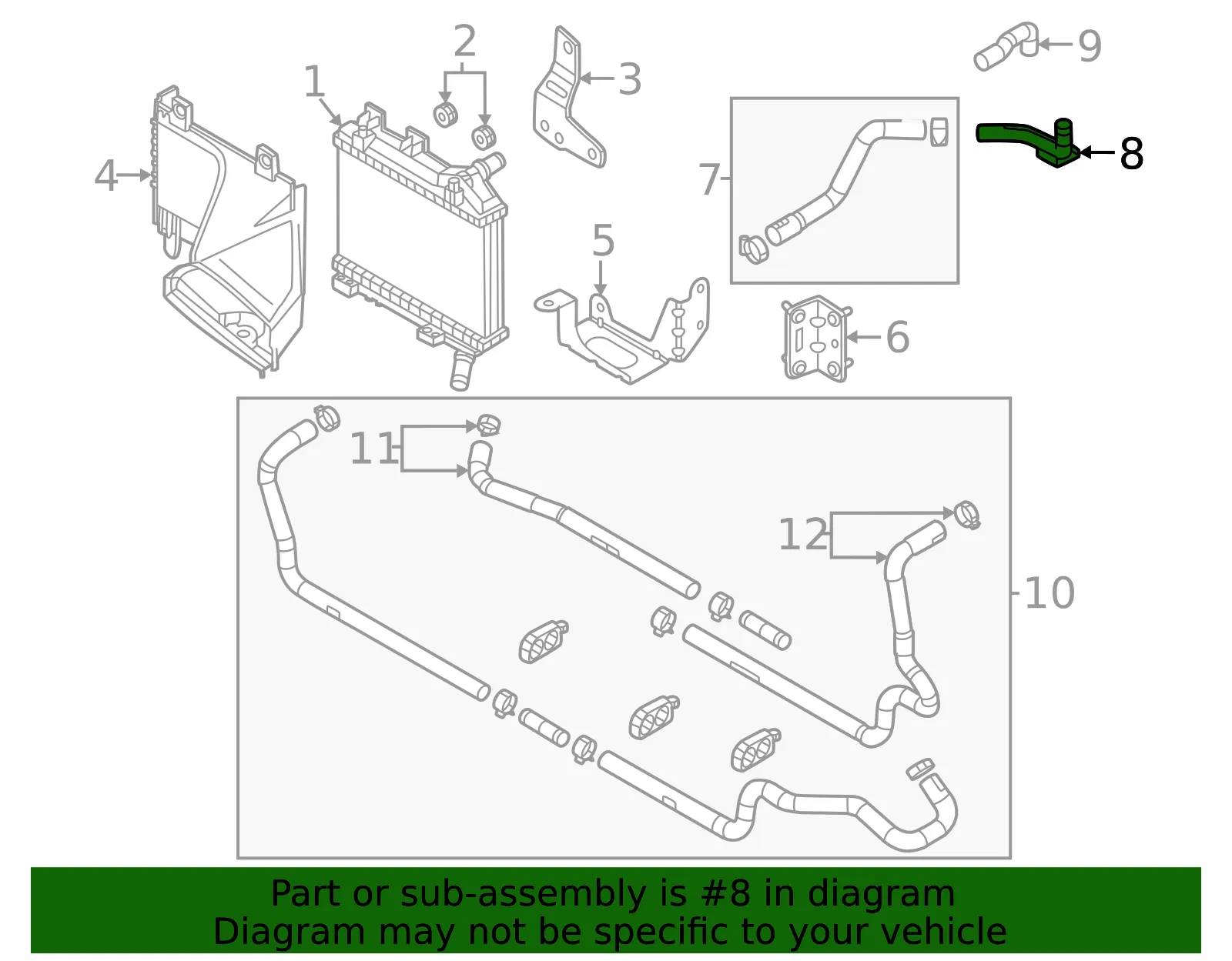 Engine Coolant Pipe - Mazda (H305-15-19X) - view 2