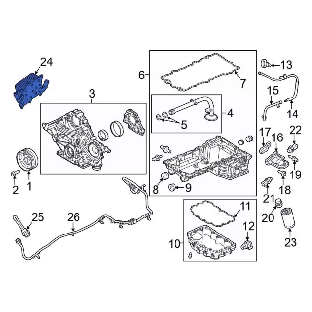 Engine Oil Cooler - Ford (HC3Z-6A642-A) - view 5