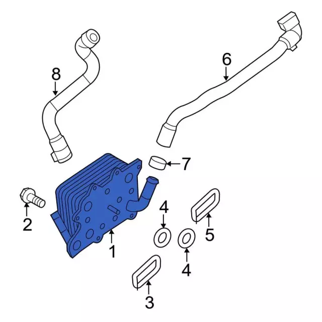 Engine Oil Cooler - Ford (HC3Z-6A642-A) - view 8