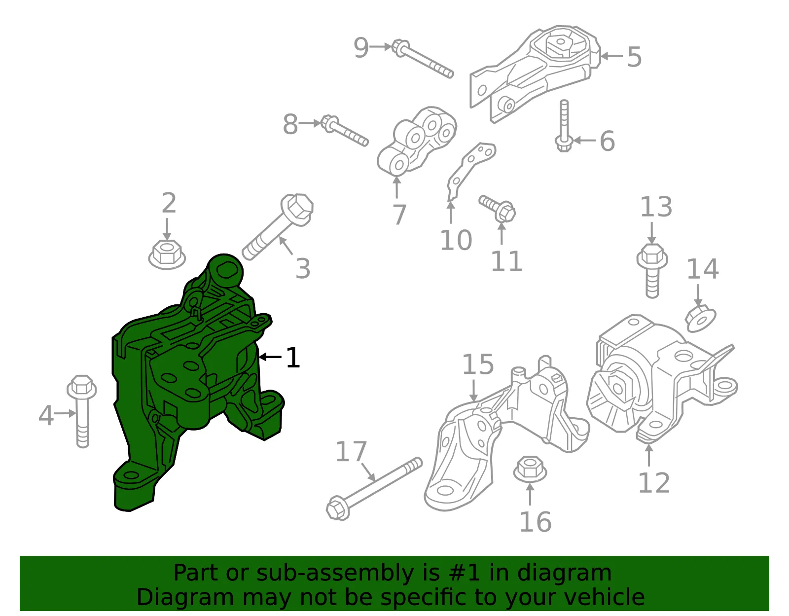 Engine Mount - Mazda (K156-39-060) - view 3
