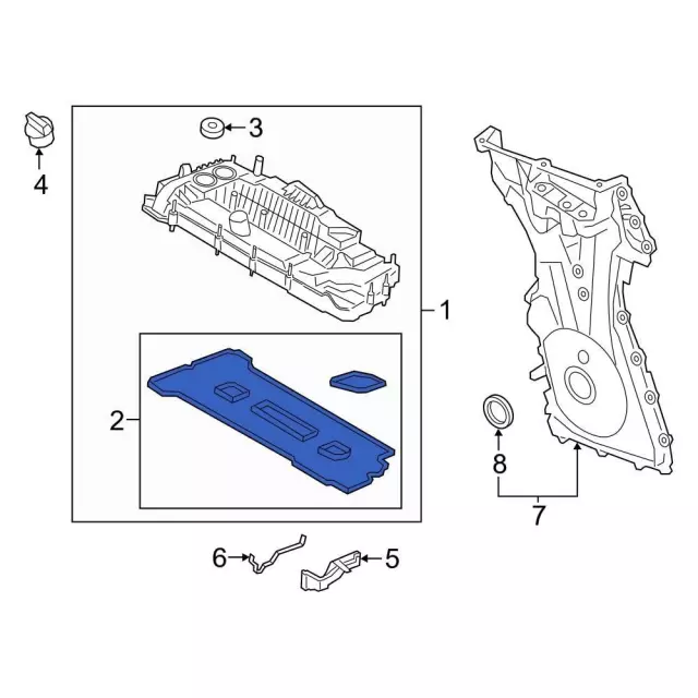 Valve Cover Gasket - Ford (K2GZ-6584-C) - view 2