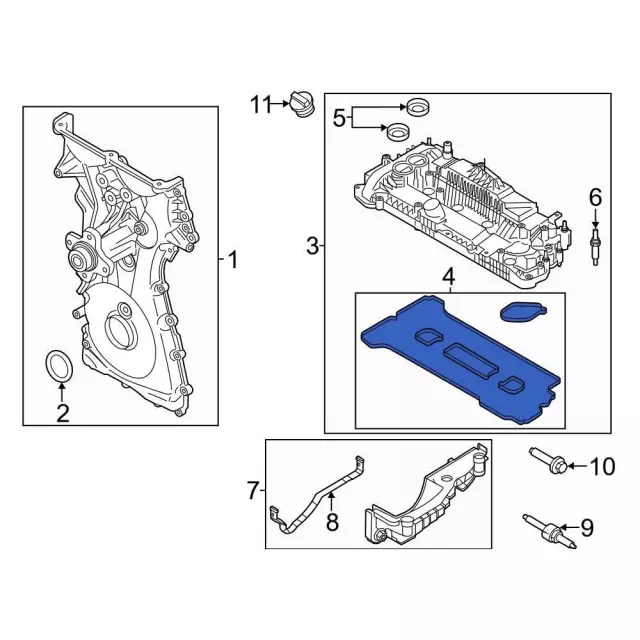 Valve Cover Gasket - Ford (K2GZ-6584-C) - view 3