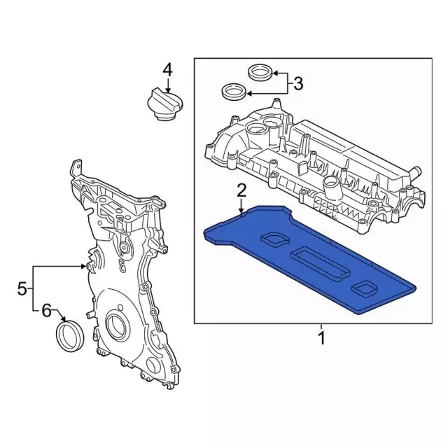 Valve Cover Gasket - Ford (K2GZ-6584-C) - view 5