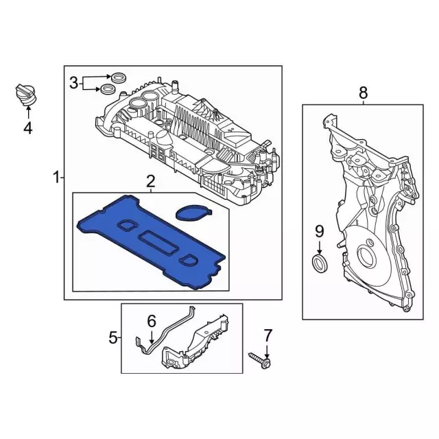 Valve Cover Gasket - Ford (K2GZ-6584-C) - view 7