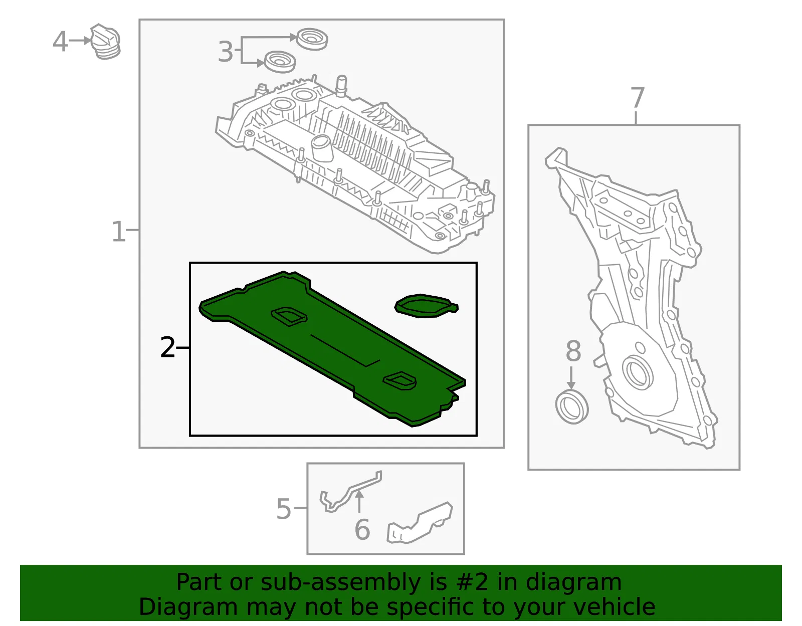 Valve Cover Gasket - Ford (K2GZ-6584-C) - view 9