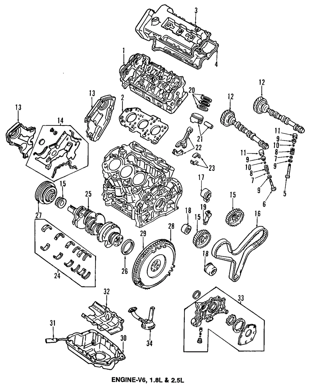 Camshaft - Driver's Side (LH) - Mazda (KLG4-12-430C)