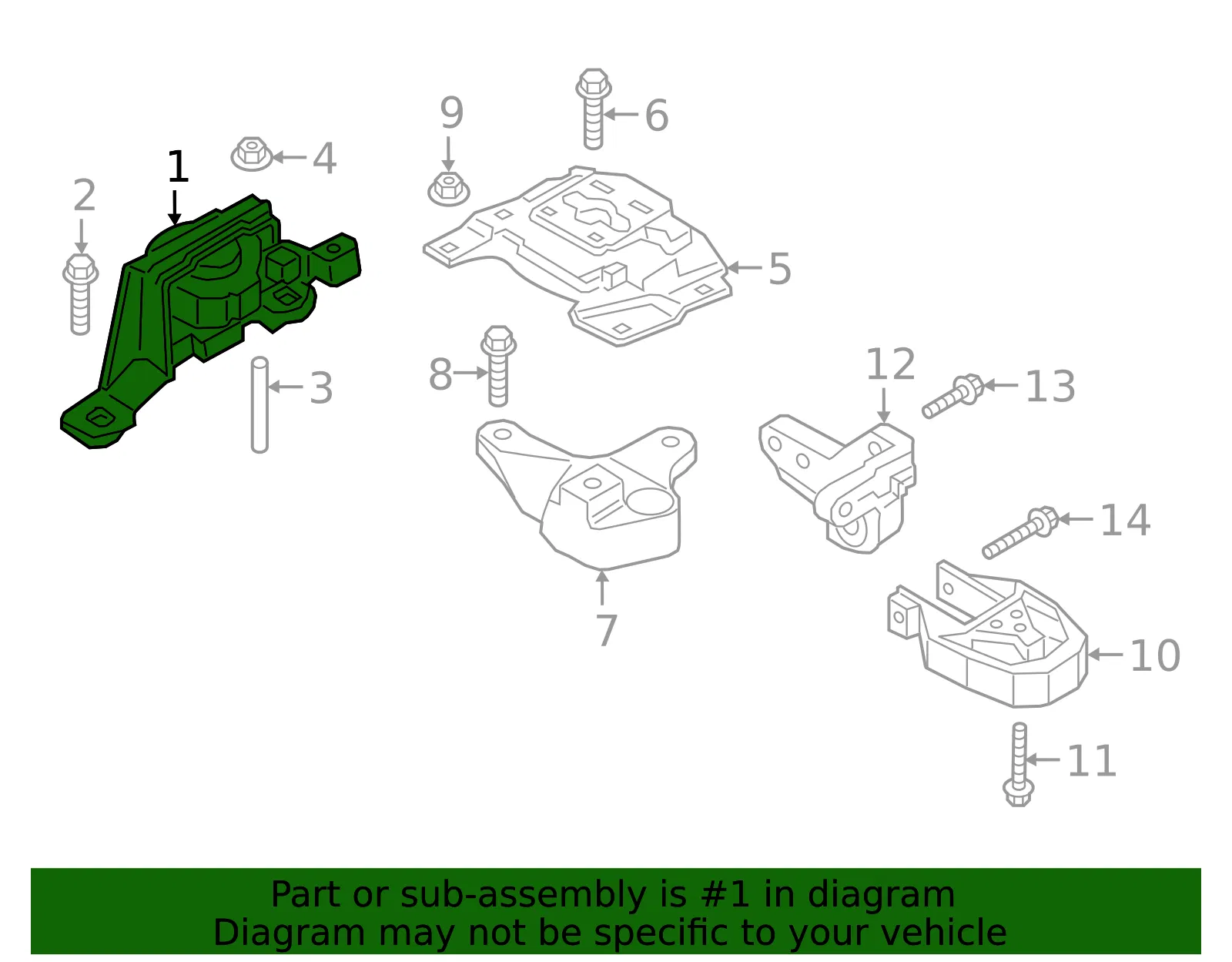 Engine Mount - Ford (KV6Z-6038-C) - view 6