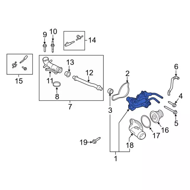 Engine Water Pump - Ford (L1MZ-8501-E)