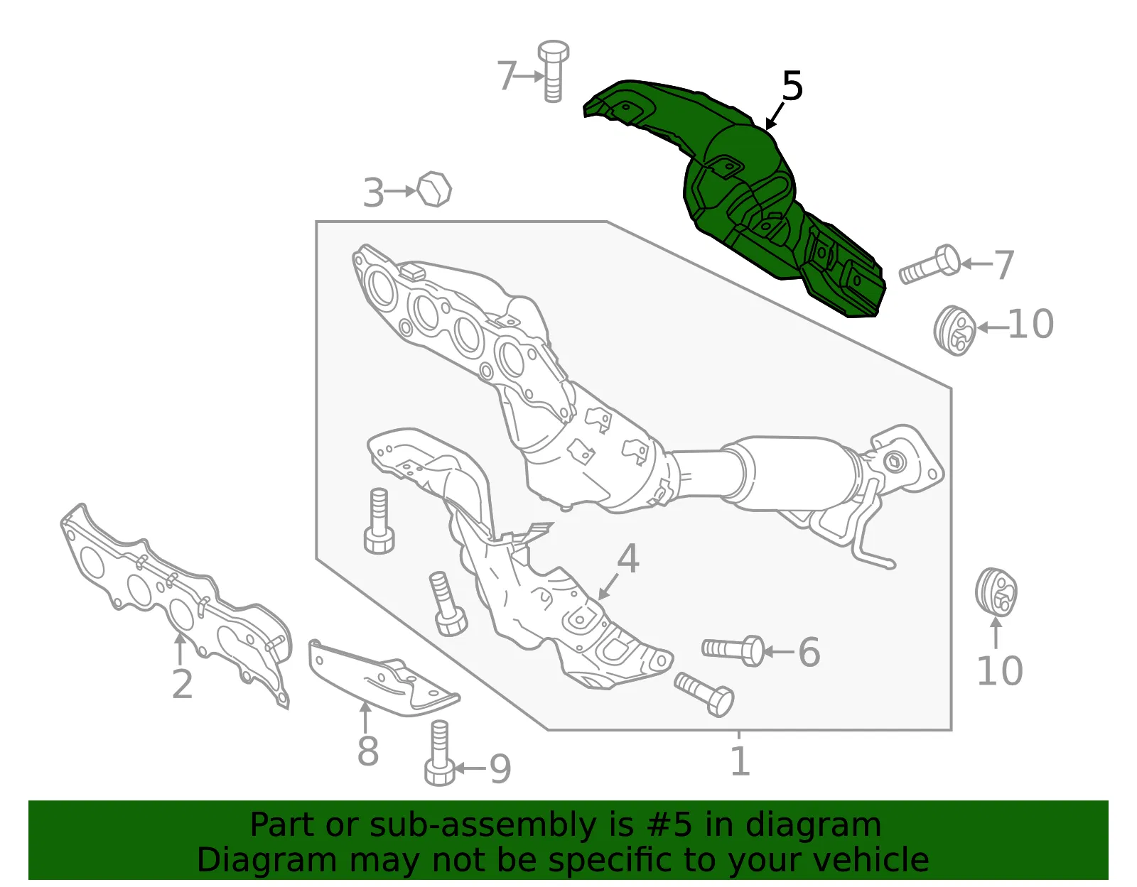 Exhaust Manifold Heat Shield - Mazda (L512-13-390C) - view 3