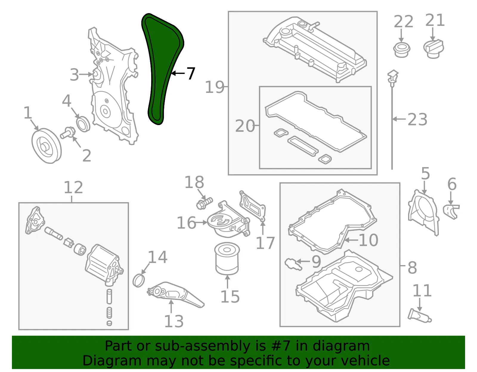 Engine Timing Chain - Mazda (LF7A-14-151) - view 3