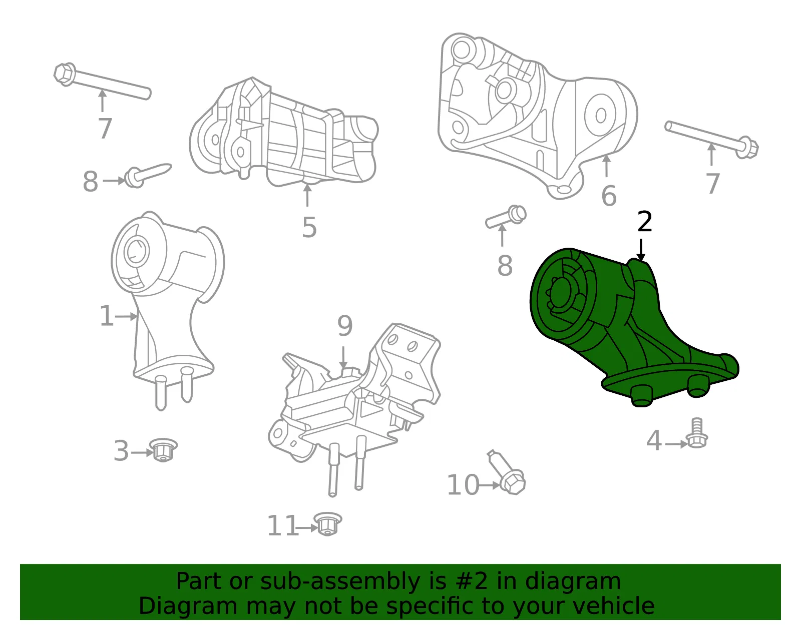 Engine Mount - Ford (MB3Z6038B) - view 7